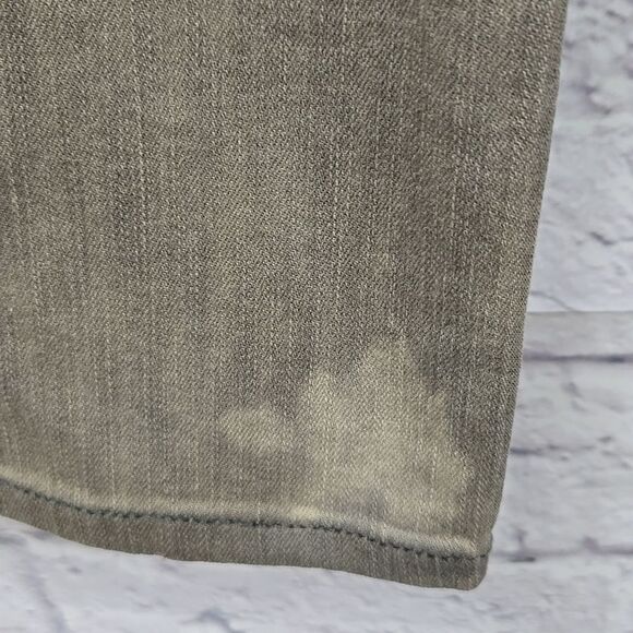 Women's JAG High Rise Straight-Leg Jeans Taupe Distressed Bleach Spots Denim 10 - Picture 8 of 13